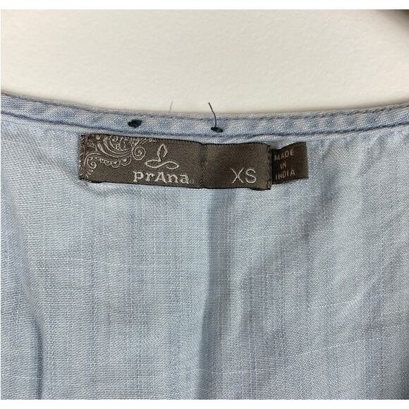 PrAna Denim Mackenzie Tank Top with Tie Bottom - Size XS - Picture 4 of 6